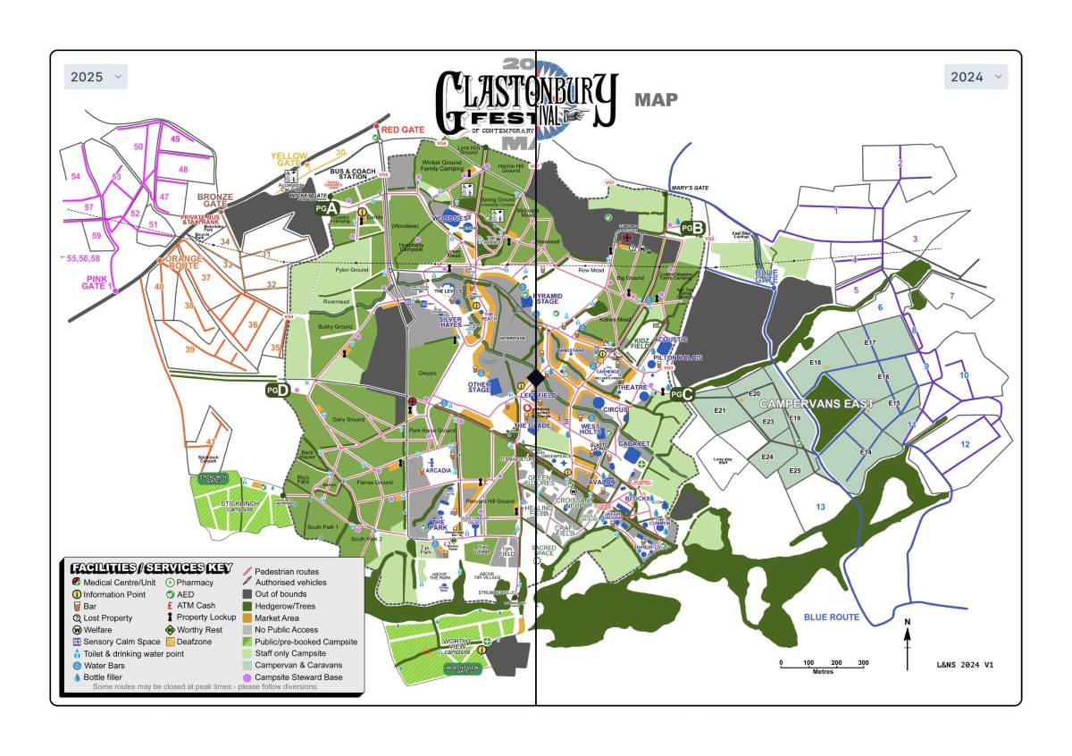 Glastonbury Fest Map